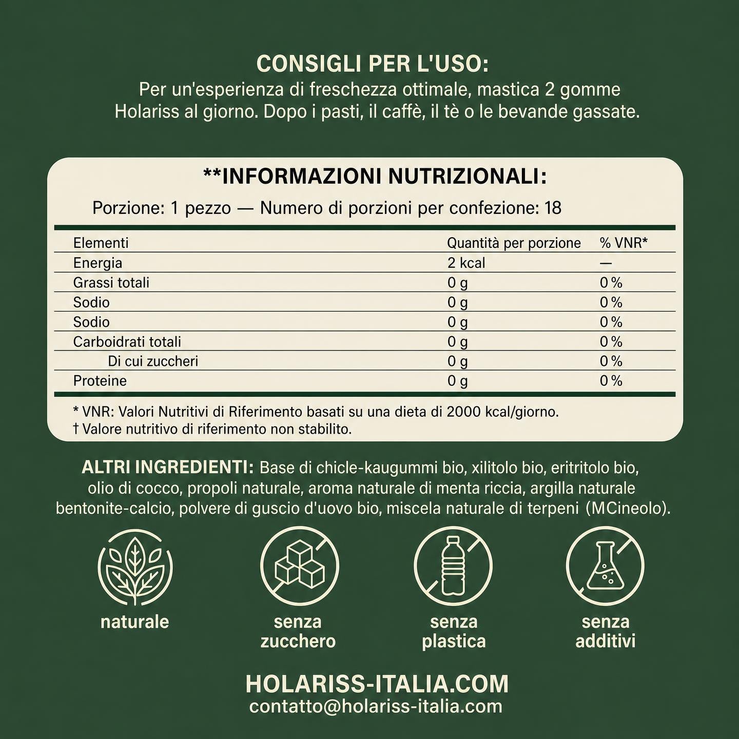 Holariss Chewing Gum Rimineralizzante