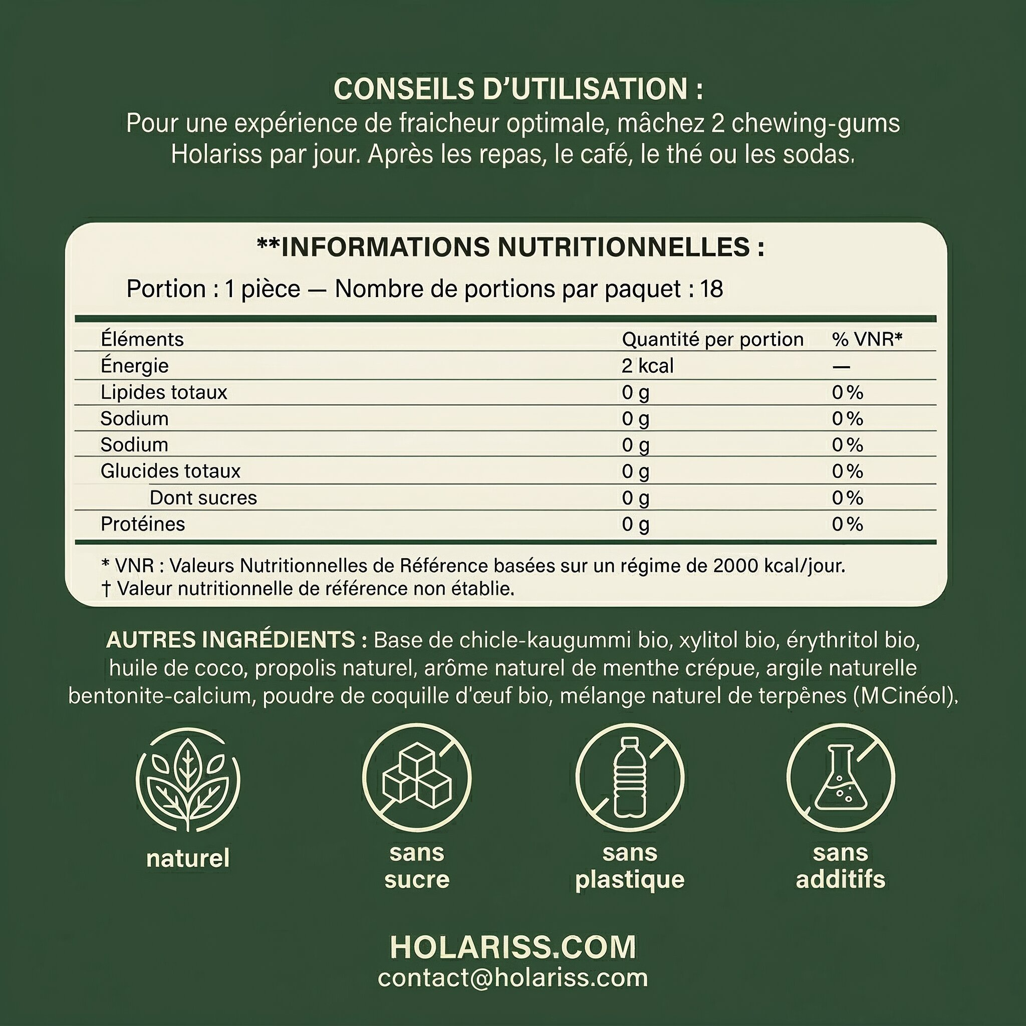 Holariss Chewing Gum Rimineralizzante (Cannella)
